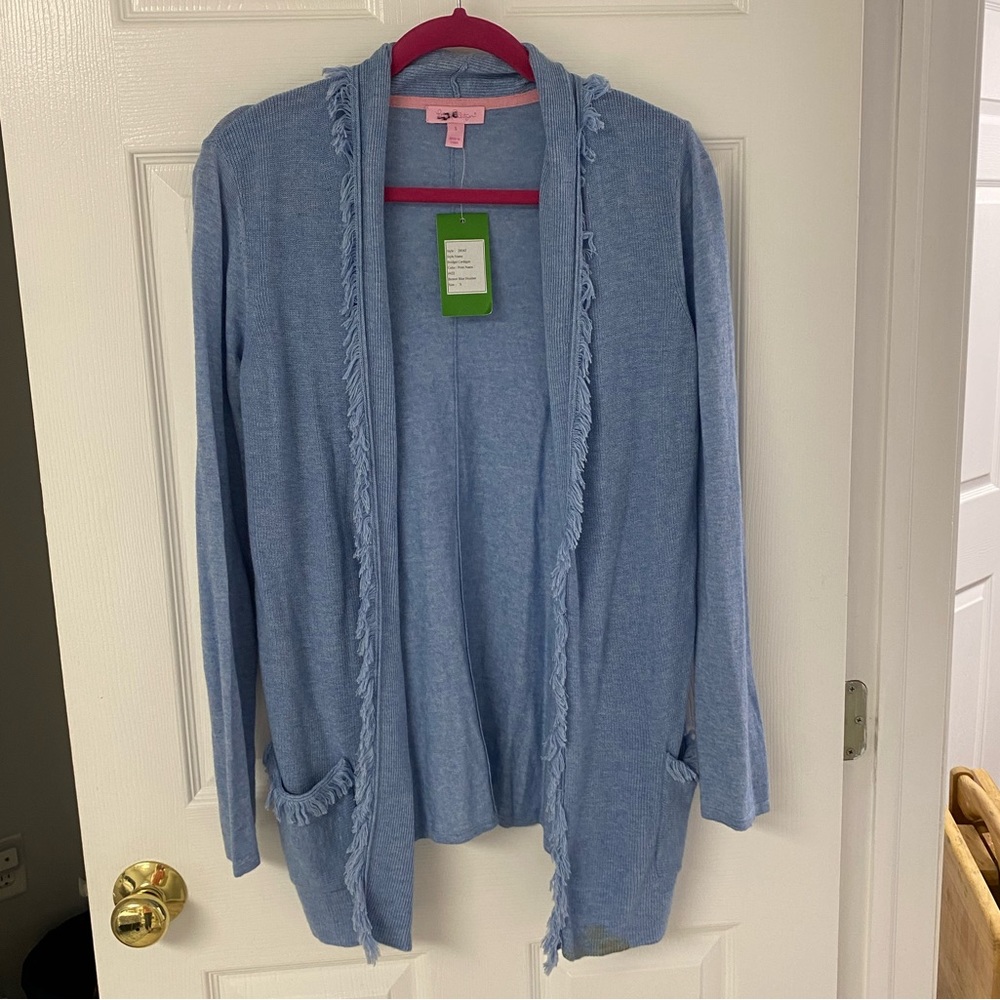 Lilly Pulitzer SAMPLE Bridget Cardigan Bennet Blue Heather Read Description